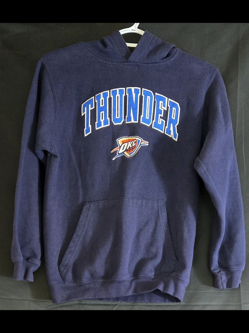 Oklahoma City Thunder Navy Blue Pullover Hoodie #479